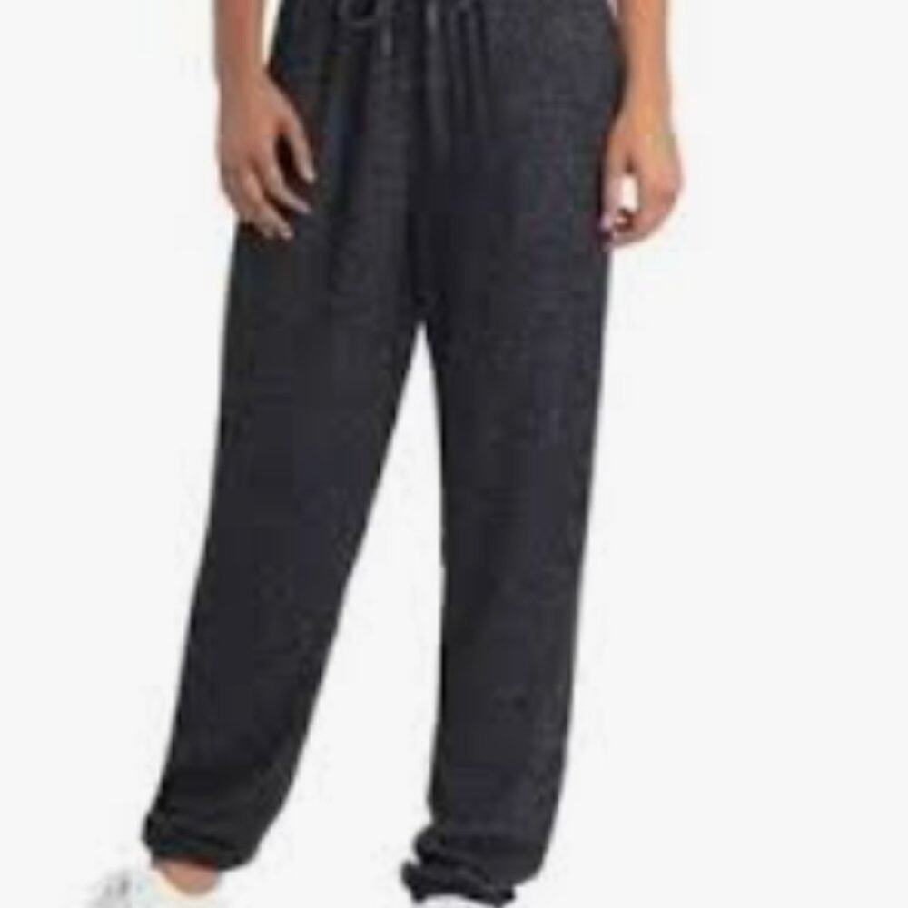 NWOT H BY HALSTON Grey Sweater Knit Joggers Size Large